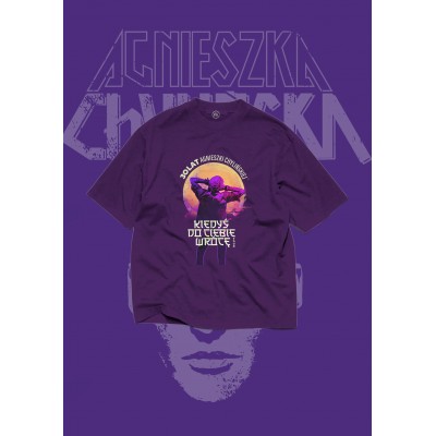 T-shirt fioletowe OVERSIZE...
