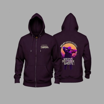 BLUZA FIOLETOWA na suwak...